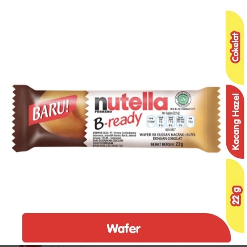 

[READY SALE] NUTELLA B-READY 22gr EXP BLN 3/2025