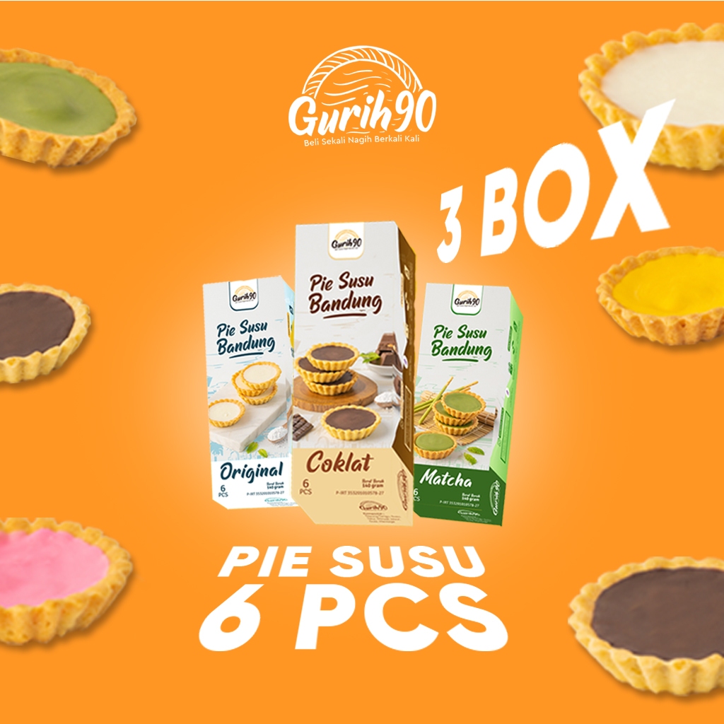 

PAKET BUNDLING 3 Box (6pcs) | Pai Susu | Camilan | Kue Kering | Coklat