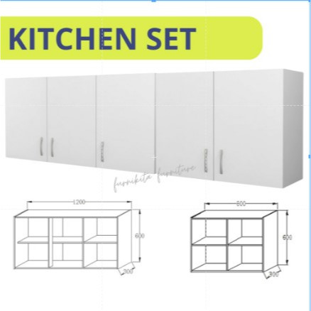 KITCHEN SET MINIMALIS RAK DAPUR ATAS / RAK DAPUR GANTUNG MODERN
