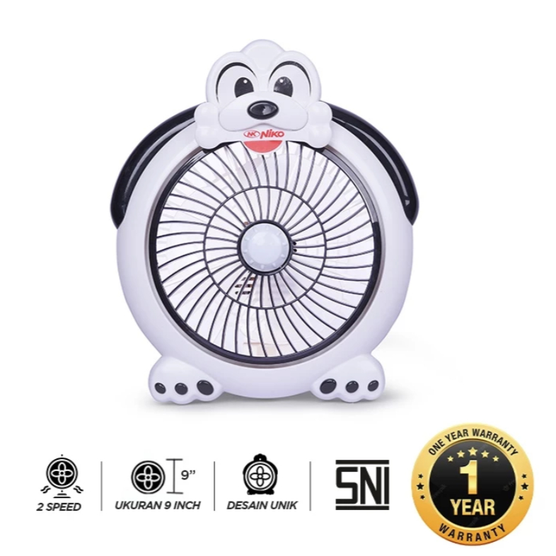 Kipas Angin Meja NIKO 9 Inch - Hitam l GARANSI RESMI