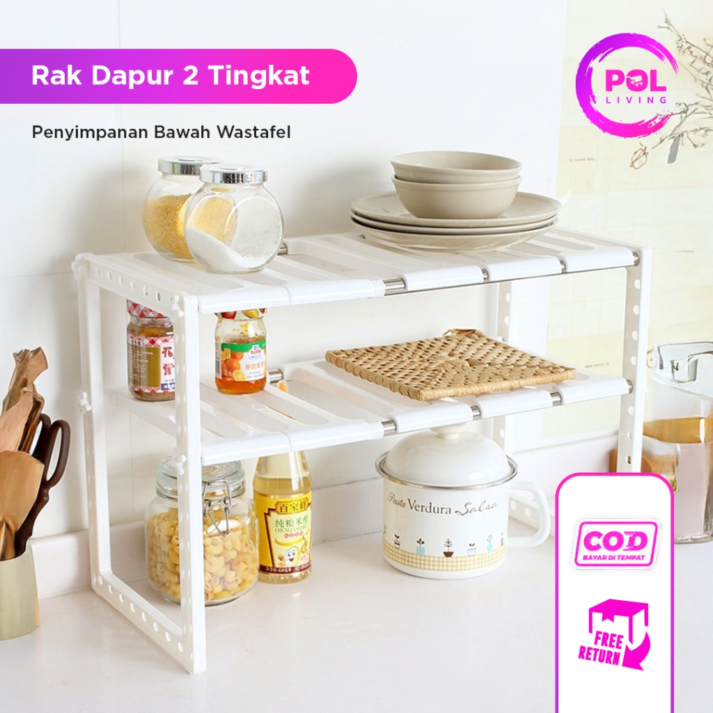 POL - Rak Bawah Wastafel 2 Susun Plastik