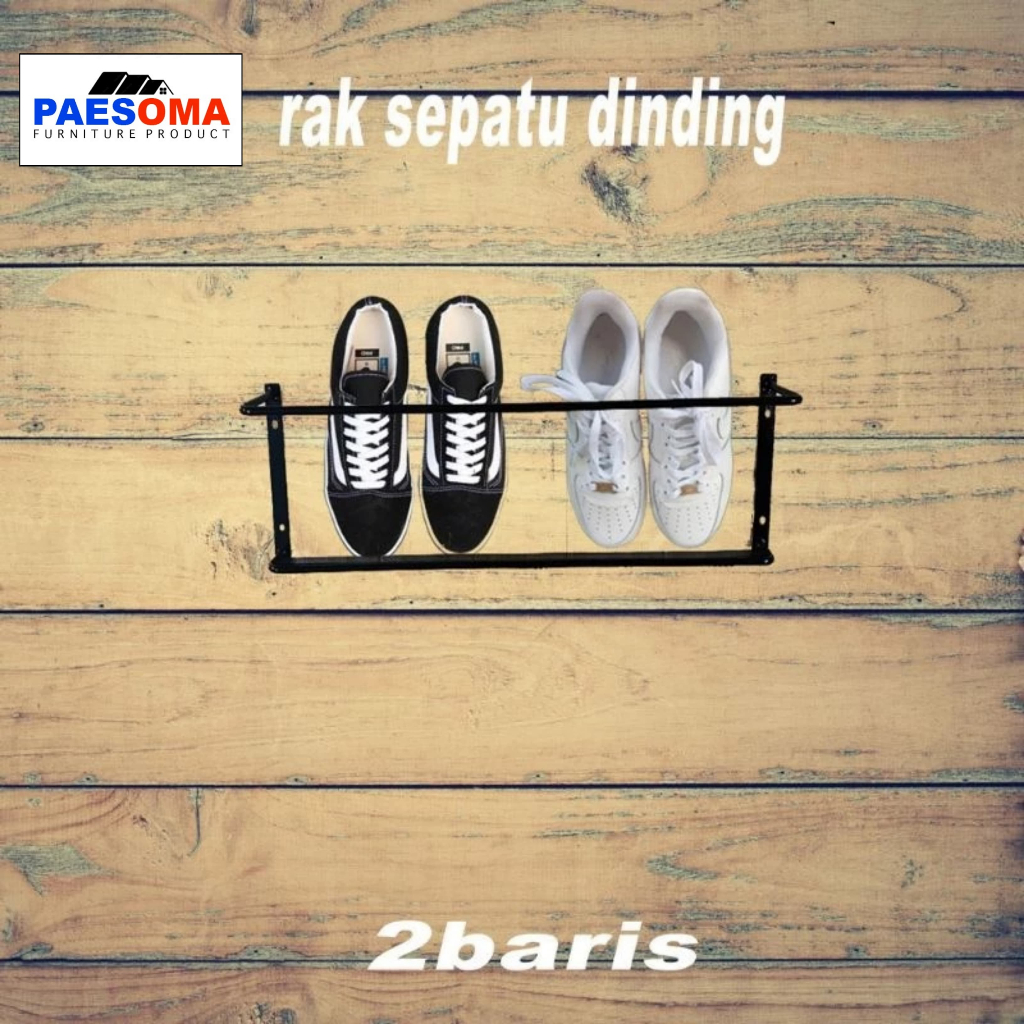 Rak besi sepatu sandal tempel dinding rak gantungan tempat sepatu dinding