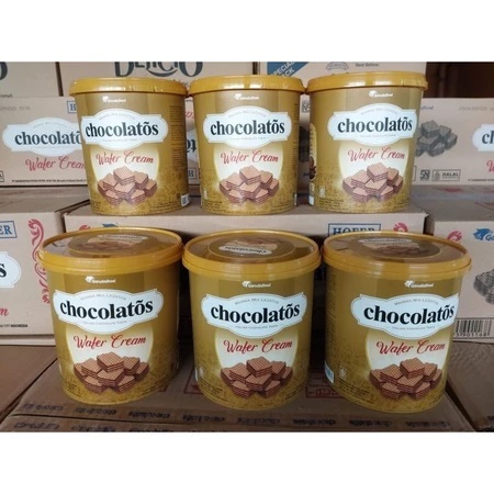 

( Dus / 6 Jar ) Chocolatos Wafer Cream Chocolate 300gr - Kemasan Jar