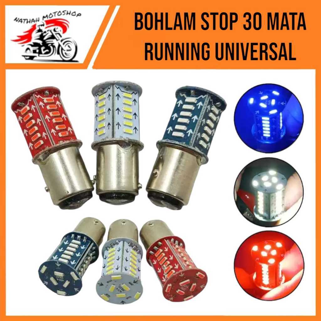 Lampu Stop 30 Mata Running LED Universal Semua Motor Lampu Stop Bohlam