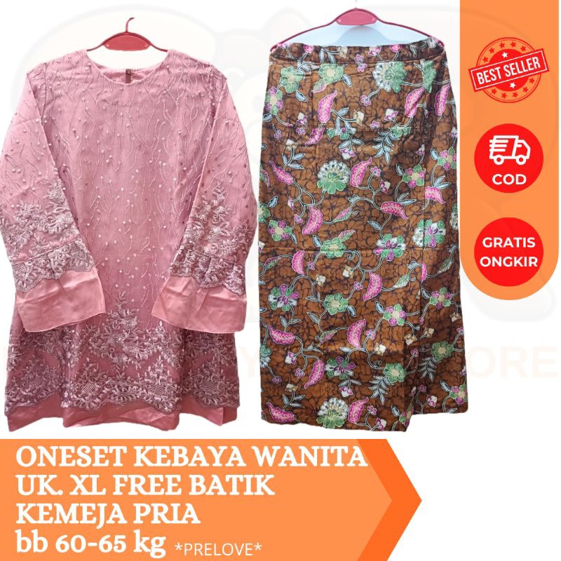 *PRELOVE* (FREE COUPLE KEMEJA PRIA) SETELAN KEBAYA SIAP PAKAI/ KEBAYA ROK /BAJU PESTA WANITA PRIA / 