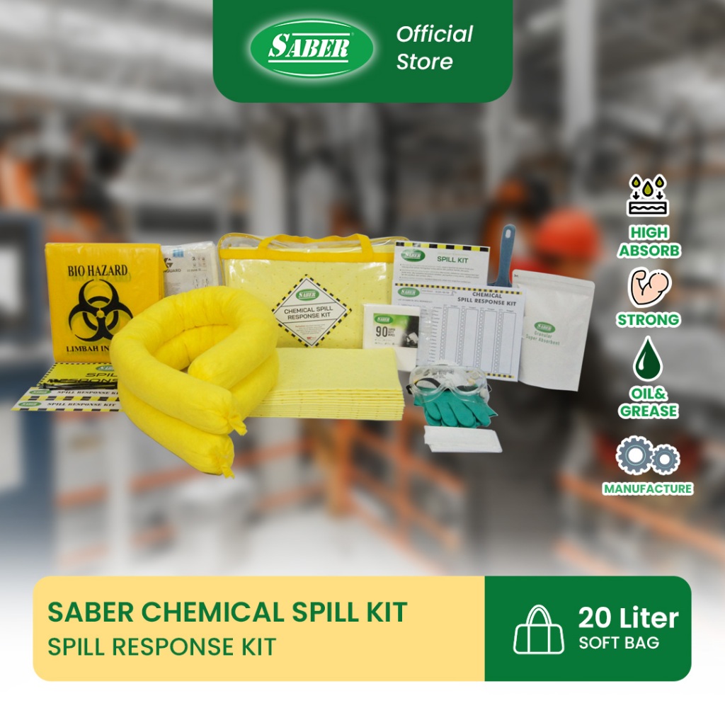 SABER CHEMICAL SPILL RESPONSE KIT - SOFT BAG 20 LITER - SC20-SK/SB