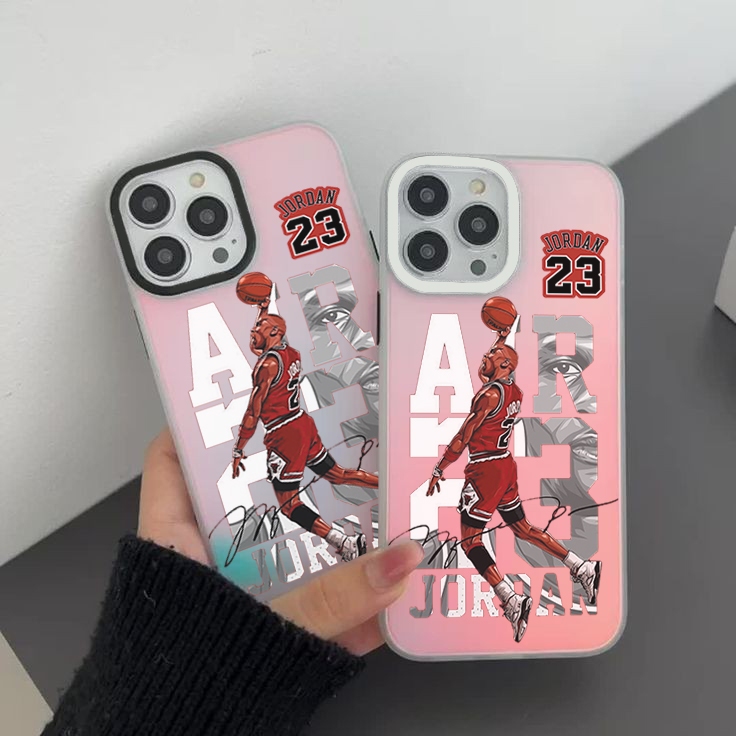 Softcase Hologram Premium " Air Jordan 23 " untuk Semua Seri iPhone 15 Pro Max XR/XS MAX/11 PRO/11PR