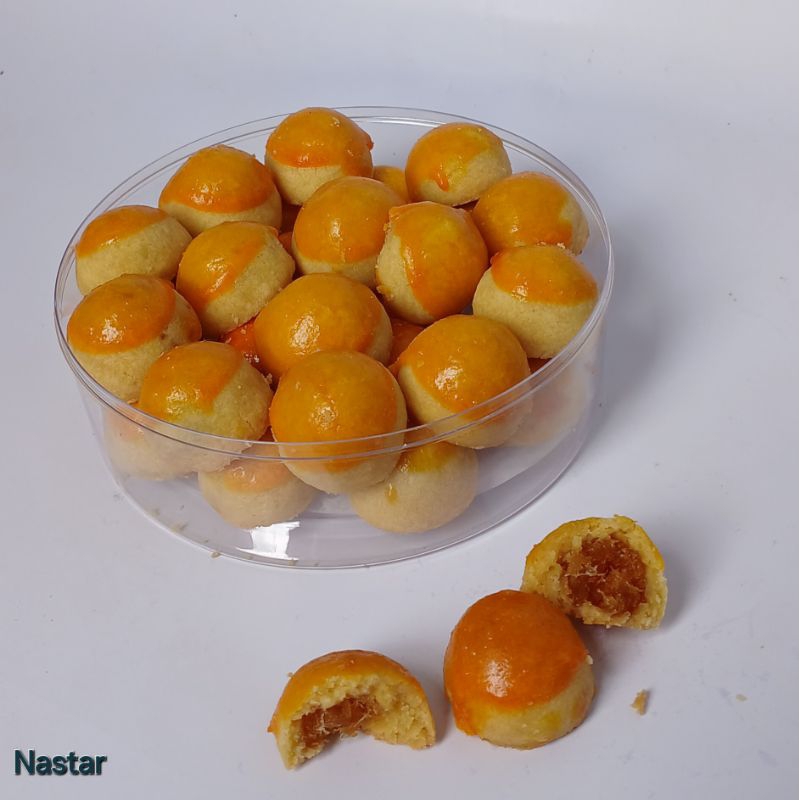 

Kue Kering Nastar Selai Nanas mika bulat kemasan 250gr dan 500gr