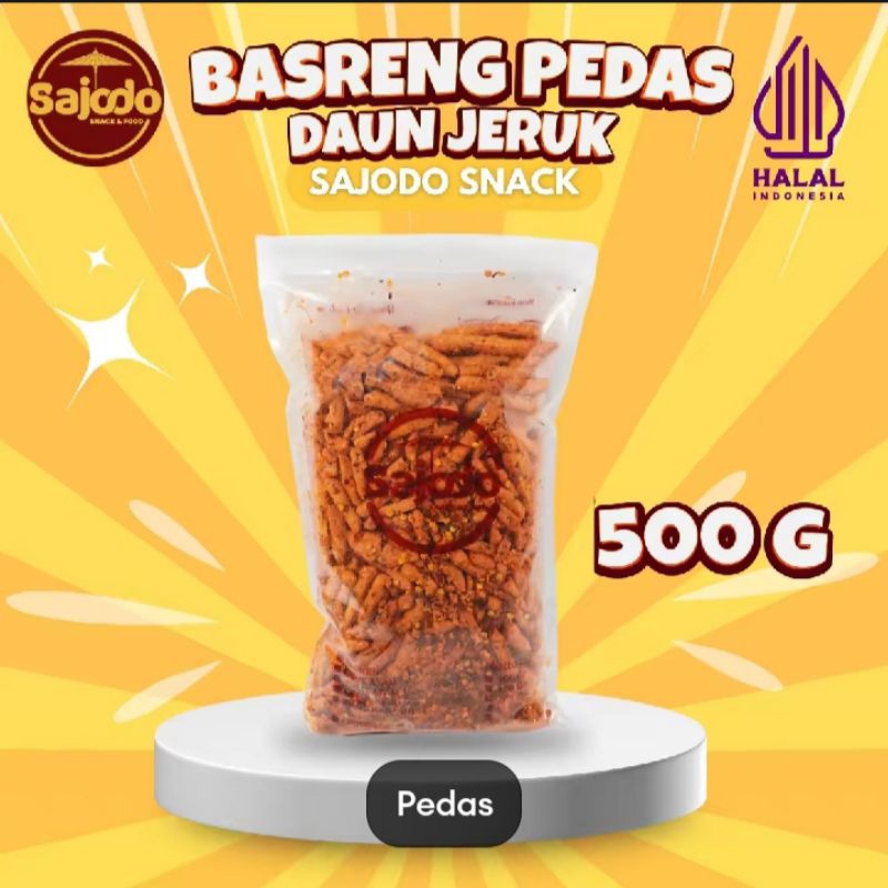 

BASRENG PEDAS DAUN JERUK 500 GR SAJODO SNACK