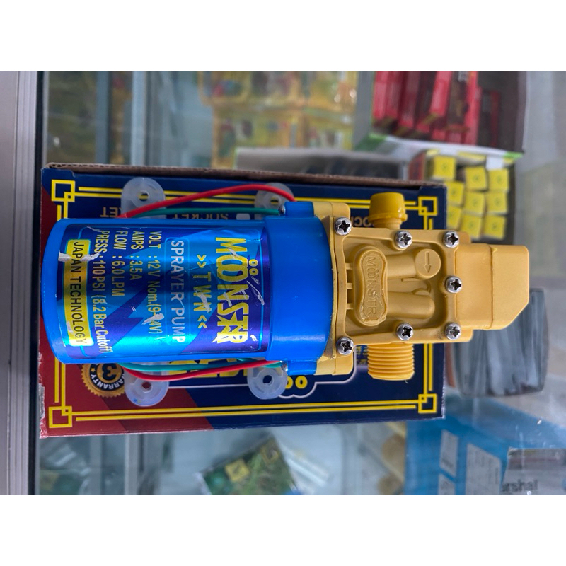 Pompa air 12 volt 110 Psi 6 LPM monstar soket drat