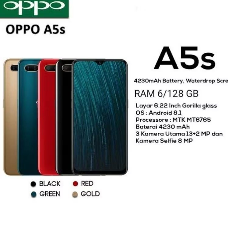 hp oppo a5s Ram 6/128 Gb