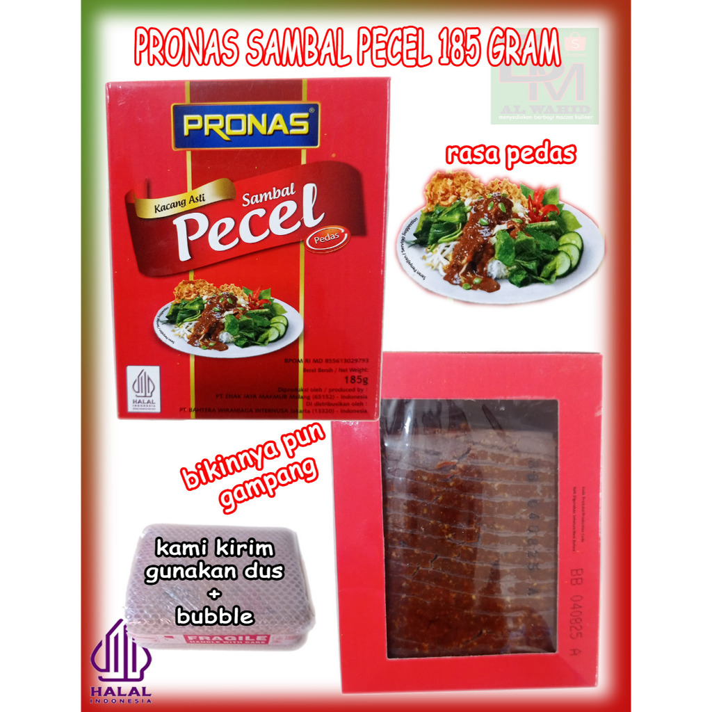 

Sambal Pecel Sambal Kacang Pronas Kemasan 185 Gram