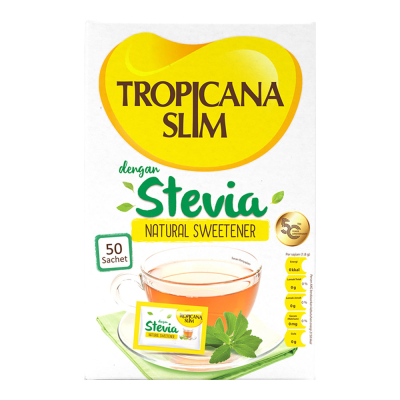 

TROPICANA SLIM Stevia Pemanis Natural Sweetener 90gr x 50 Sachet @1.8gr