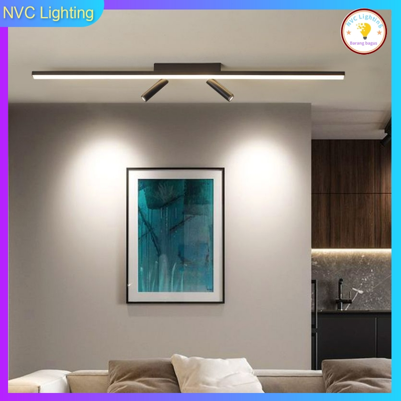 Lampu gantung ruang tamu plafon minimalis lampu spotlight downlight 3 warna hias kamar tidur aesthet