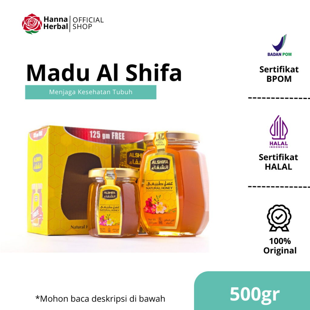 

MADU ALSHIFA PAKET KEMASAN 500 GR + 125 GR