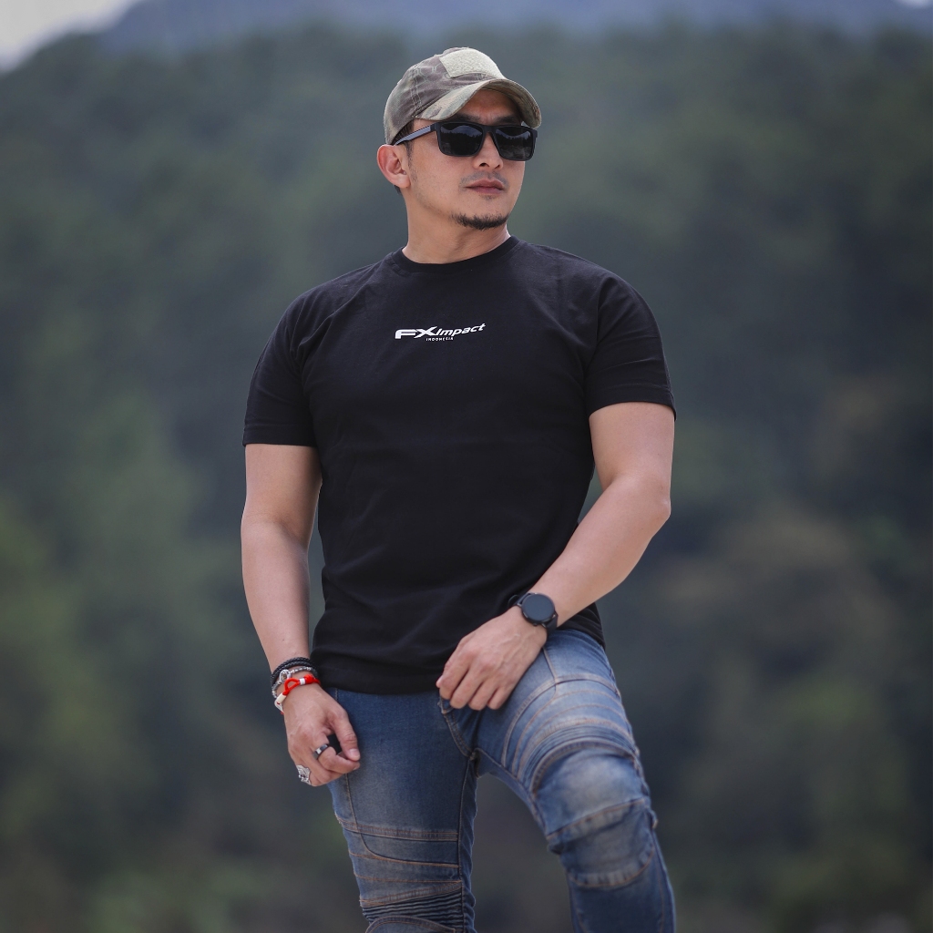 KAOSBOS.ID - Kaos Distro Fx Impact Indonesia Pria Hitam Tactical
