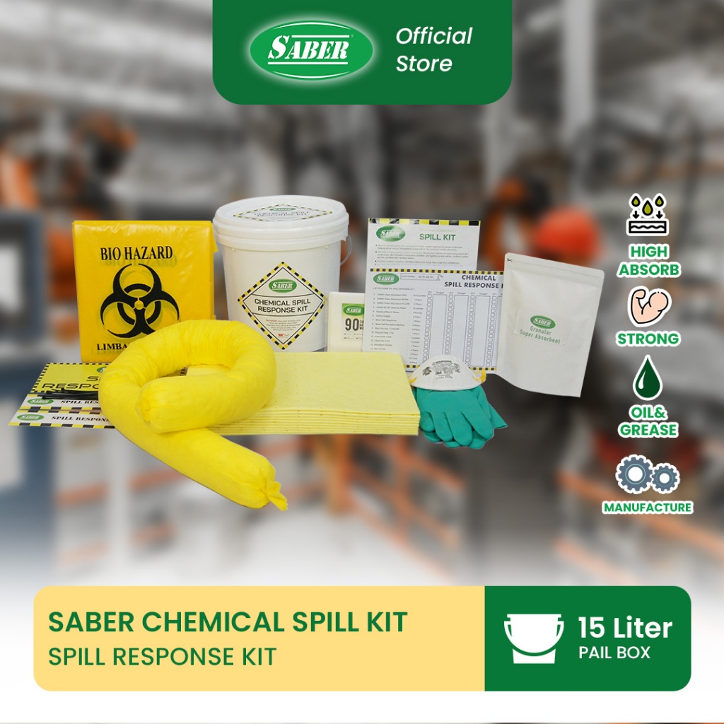 SABER CHEMICAL SPILL RESPONSE KIT - PAIL 15 LITER - SC15-SK/PL
