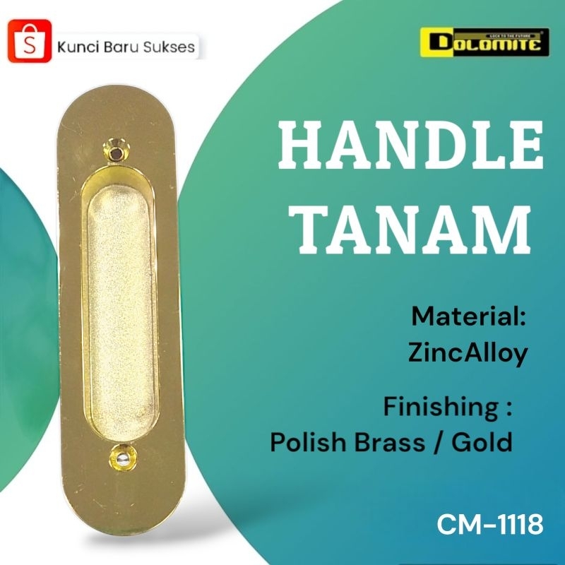 Dolomite Handle Tanam Pintu Geser / Sliding CM-1118 Gold