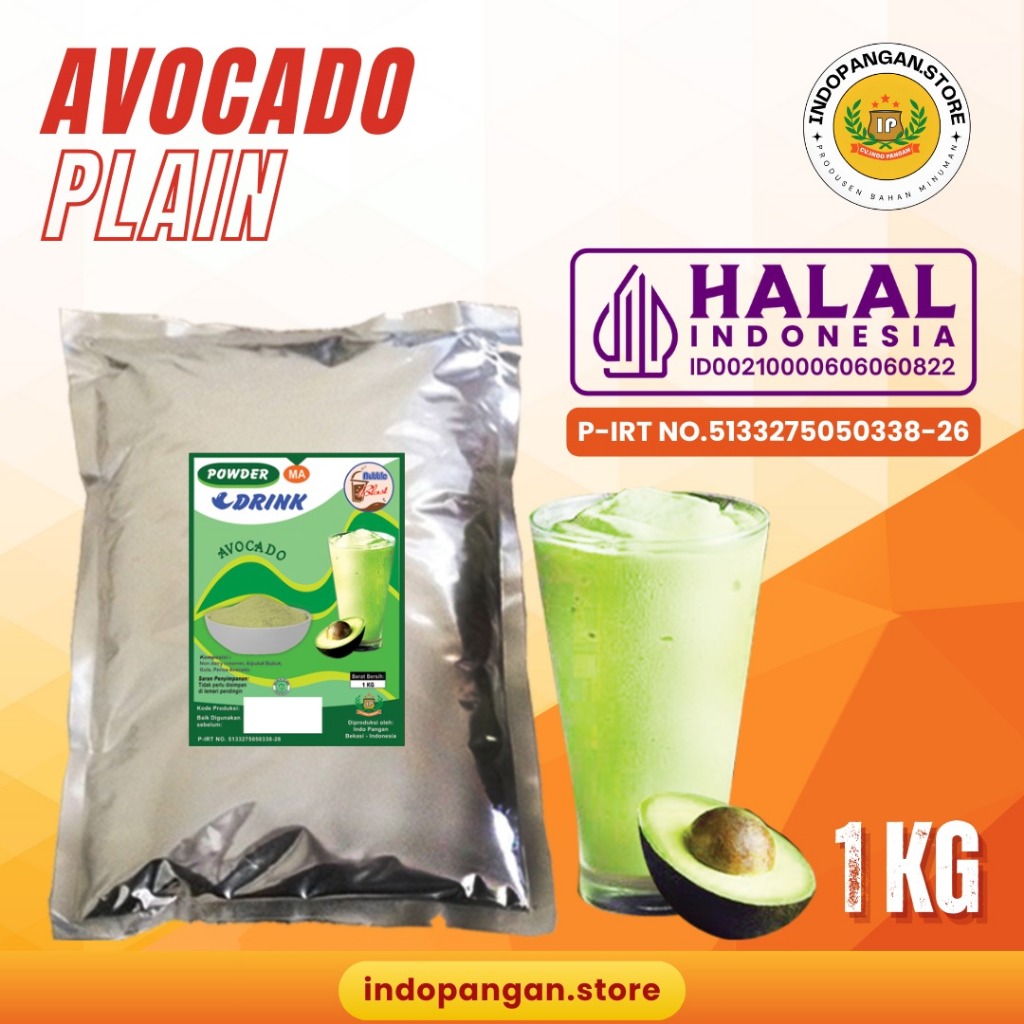 

Powder Rasa Avocado 1 Kg (PLAIN) Kemasan Foil - Bubuk Minuman Rasa Alpukat 1 Kg