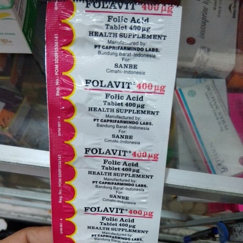 Folavit Tablet Sanbe Folic Acid 400 mg