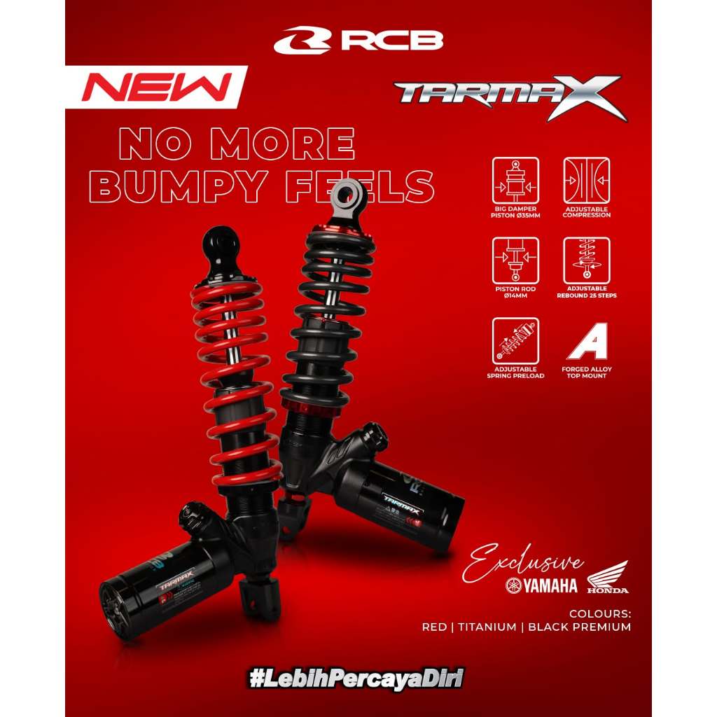 RCB TARMAX Monoshock shock belakang  tabung bawah TARMAX Pnp Vario 110 125 150 160 Mio 305 330 340mm