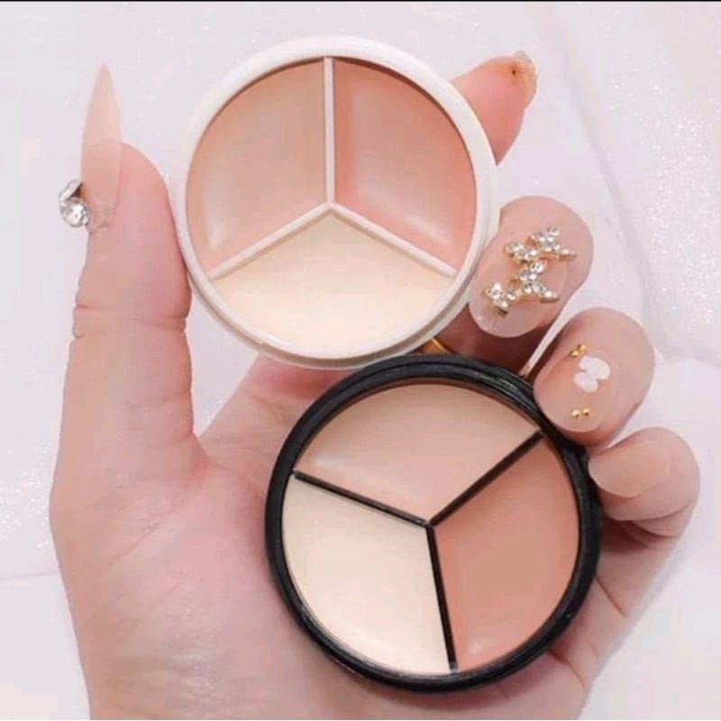 Tricolor concealer clear 5172 concealer awet dan tahan lama