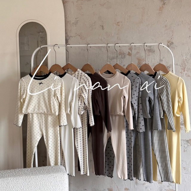 Favorile.id | Pajamas Set Ala Korea / Piyama Lucu Anak / Baju Tidur Anak Unisex / Sleepwear Anak Kor