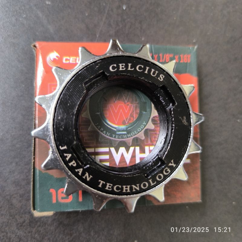 gear sepeda bunyi jangkrik (gear jangkrik) ukuran gigi 16T bahan krom