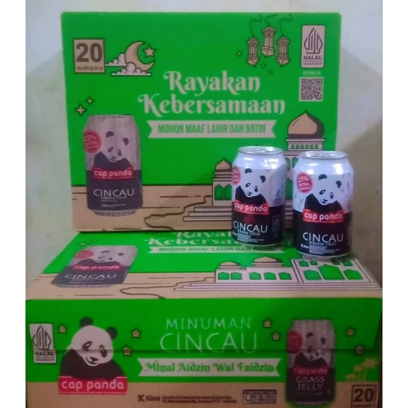 

Cincau Cap Panda Kaleng 20 Kaleng Per Dus Kemasan Baru Idul Fitri