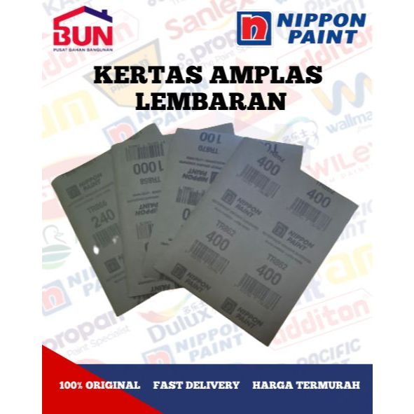 Amplas Kertas Gosok Waterproof Nippon Paint - GRIT 120 (KASAR)