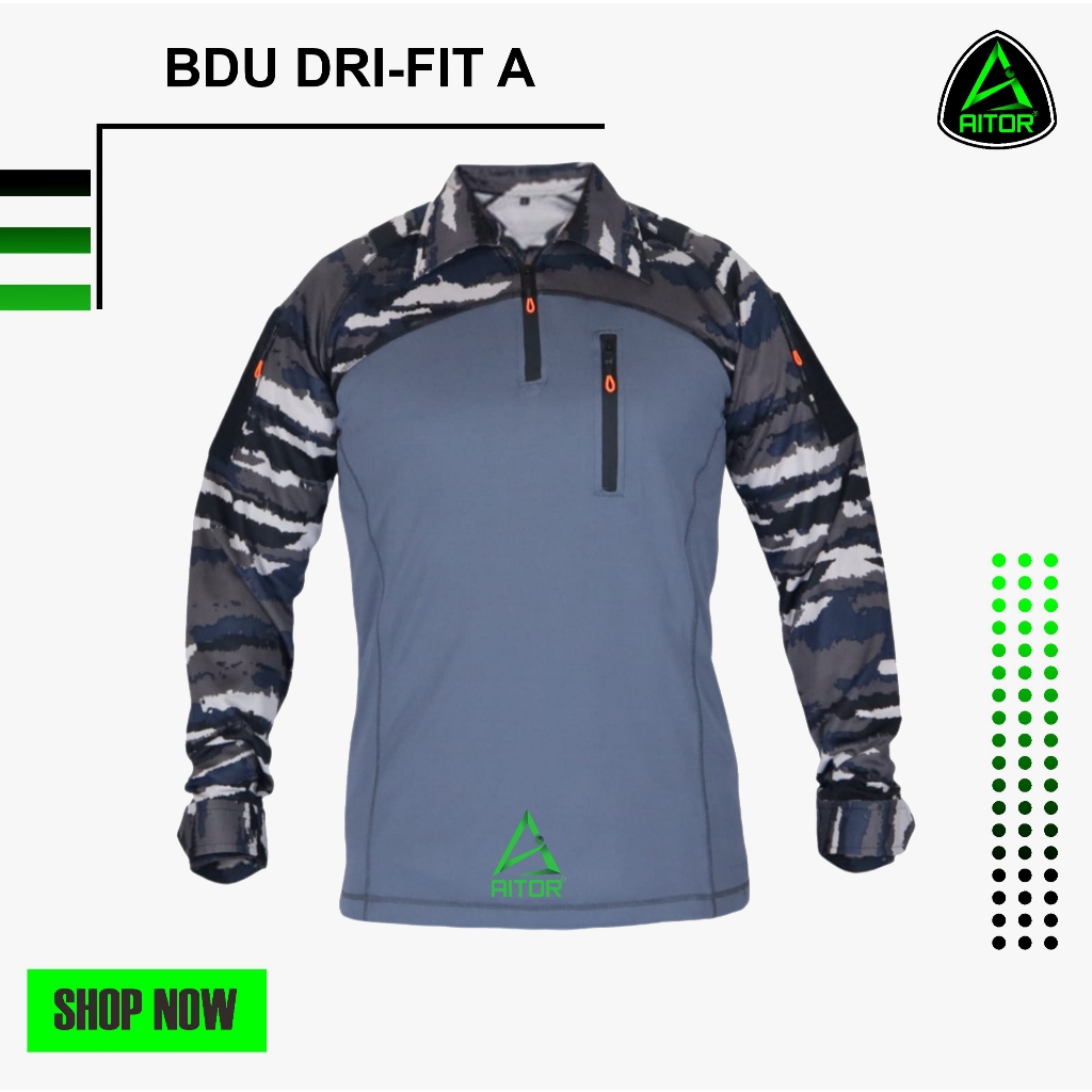 AITOR Kaos BDU Drifit A Tactical Jersey Kombinasi Loreng TNI KRI MALVINAS