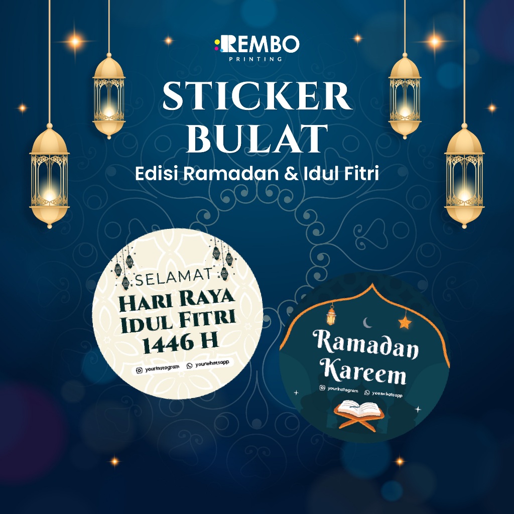 

Sticker Bulat Spesial Ramadan & Idul Fitri Hampers/Stiker Segel Box/Packaging/Toples Makanan/Label Pengiriman/Dus/Kemasan Ramadan/Idul Fitri/Lebaran/Vinyl Cromo Custom Print Cetak Murah