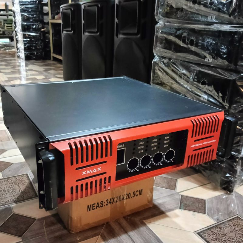 Box power XMAX  3U 4Channel Professional Box power amplifiers