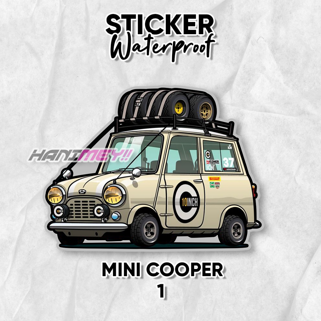 

Stiker Chibi Mini Cooper / Sticker JDM cars Waterproof