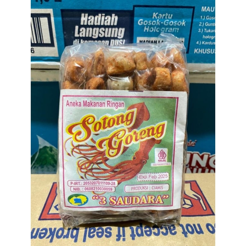 

SOTONG GORENG PEDAS BALADO [1 PACK ISI 20 PCS] DIJUAL ECER 500AN/PCS