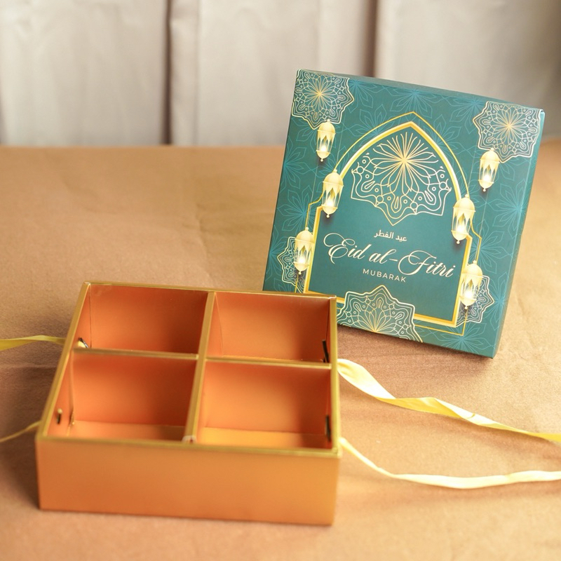 

Box Lebaran Idul Fitri Kotak Kue Lebaran 20x20CM Dus Kue Lebaran Kotak Kue Idul Fitri Elegant Dengan Tali