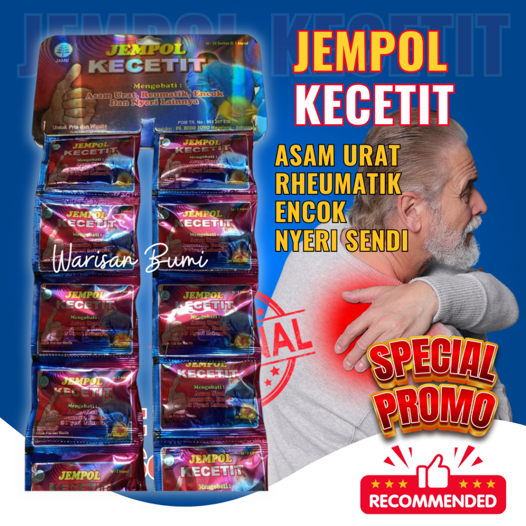 

Jempol Kecetit Kapsul Asam Urat Pegal Linu Isi 20 Saset Original