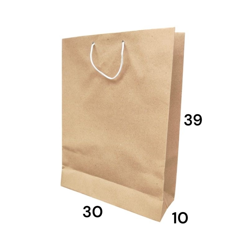 

Paperbag coklat XL ukuran 30x39x10 isi 12pcs