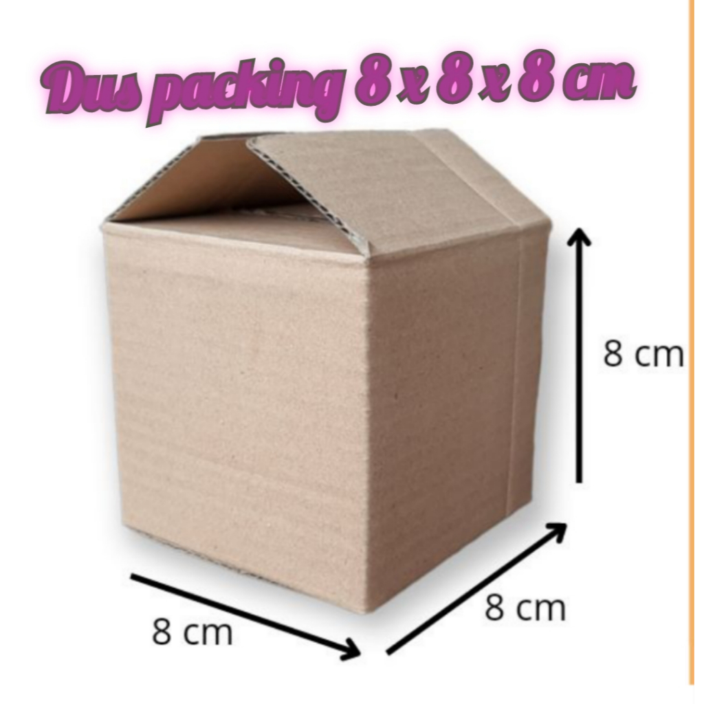 

Kardus Box Karton Polos 8x8x8 cm c flude 4mm BARU