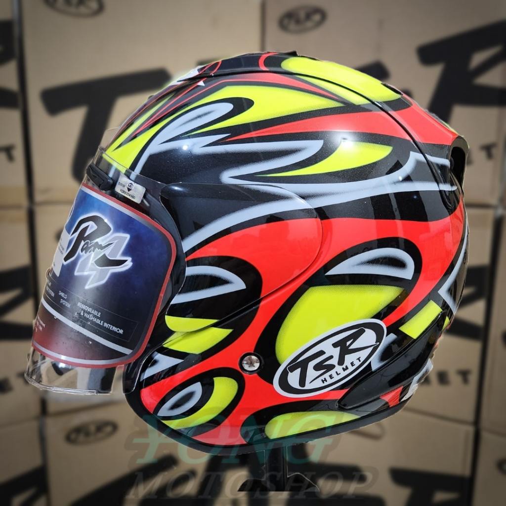 Helm TSR Ram 4 EDWARD COLIN Original Half Face TSR Helmet Ram4