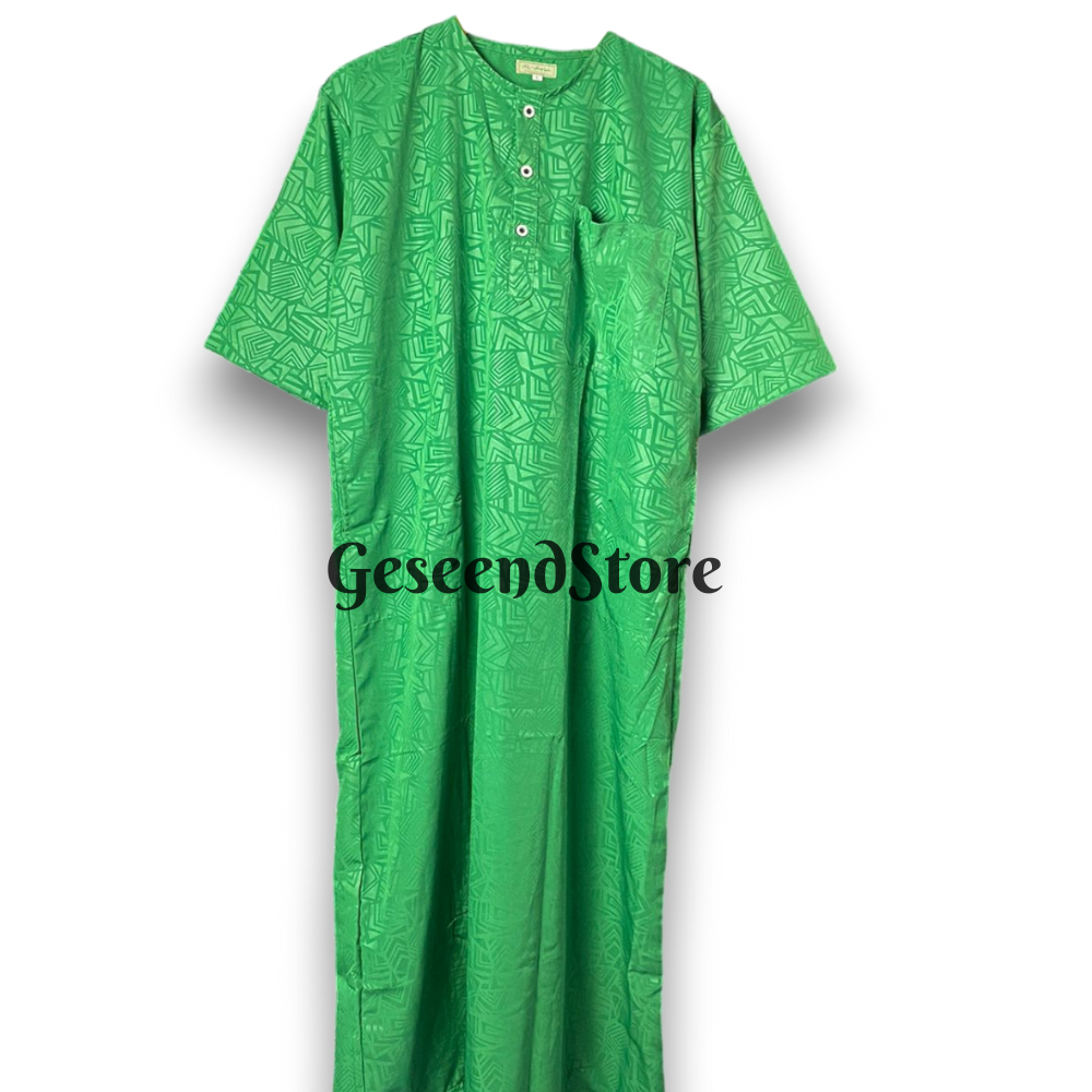Jubah Pria Lengan Pendek Gamis Poly Embos Pria Jubah Embos Terbaru