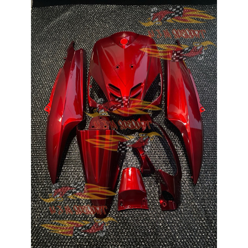 COVER FULL BODY HALUS YAMAHA MIO SPORTY WARNA MERAH CANDY (CAT CUSTOM)