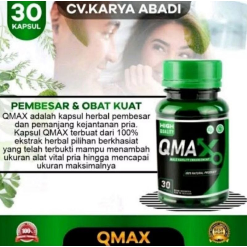QMAX Original Asli herbal alami obat kuat pembesar penis permanen Alat Vital Mr P Pria kelamin
