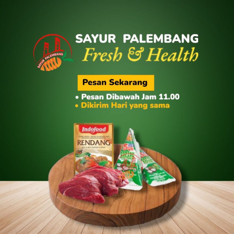 

Paket Rendang Sapi Daging Has Spesial - Sayur Palembang