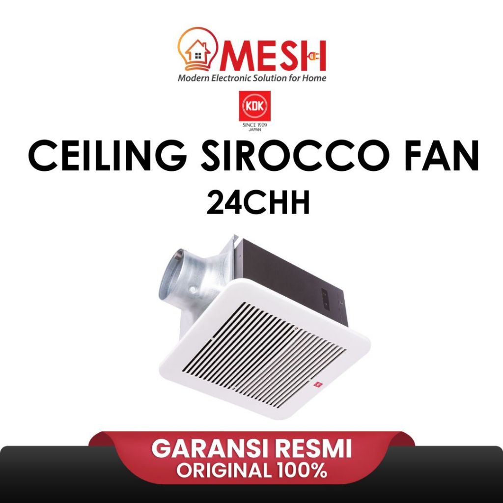 KDK Ventilating Fan 24CHH - Exhaust Ceiling Sirocco Fan 24 cm original new arrival terbaru sirkulasi