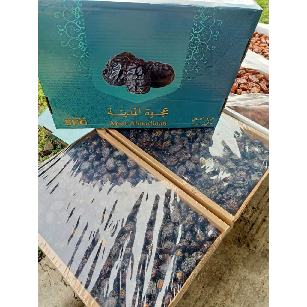 

Kurma Ajwa ASLI Madinah Premium Dates isi 5 KG Curah Grosir Murah