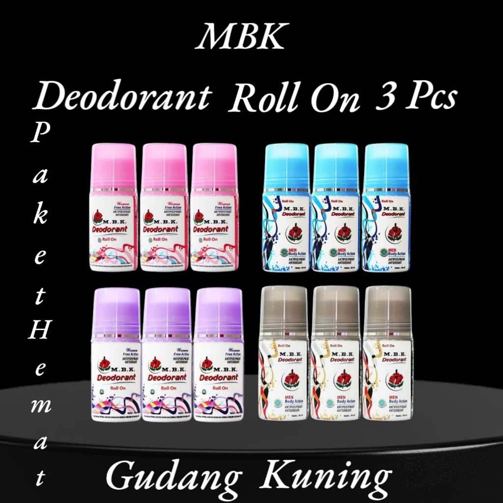 ORI[ GK ] Paket Hemat 3MBK Deodorant & 2MBK Deodorant Roll On BPOM ORI 100% Asli