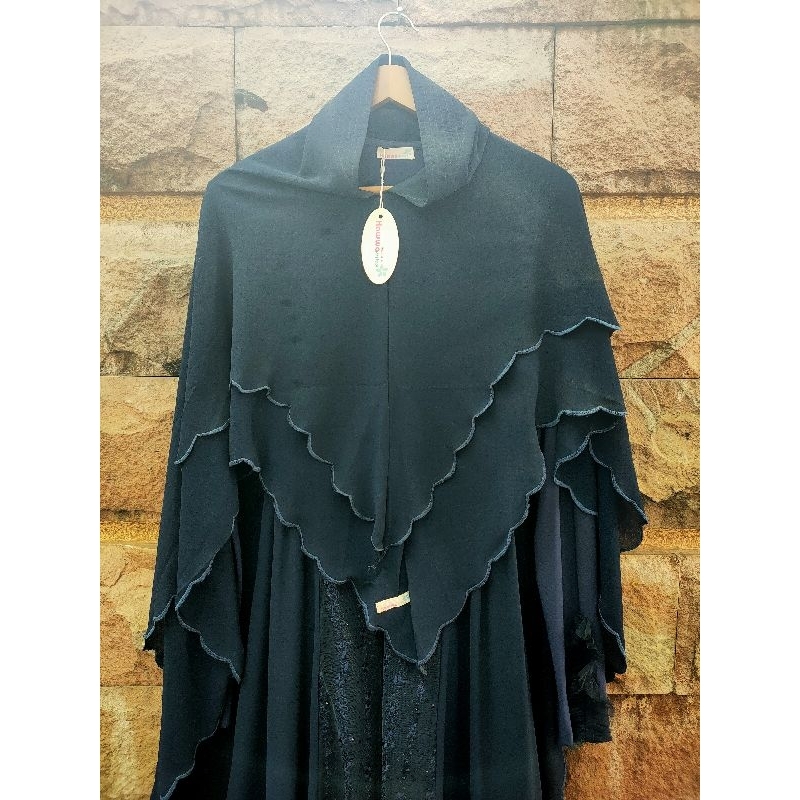 Gamis Set Syari Hawwa Aiwa Navy