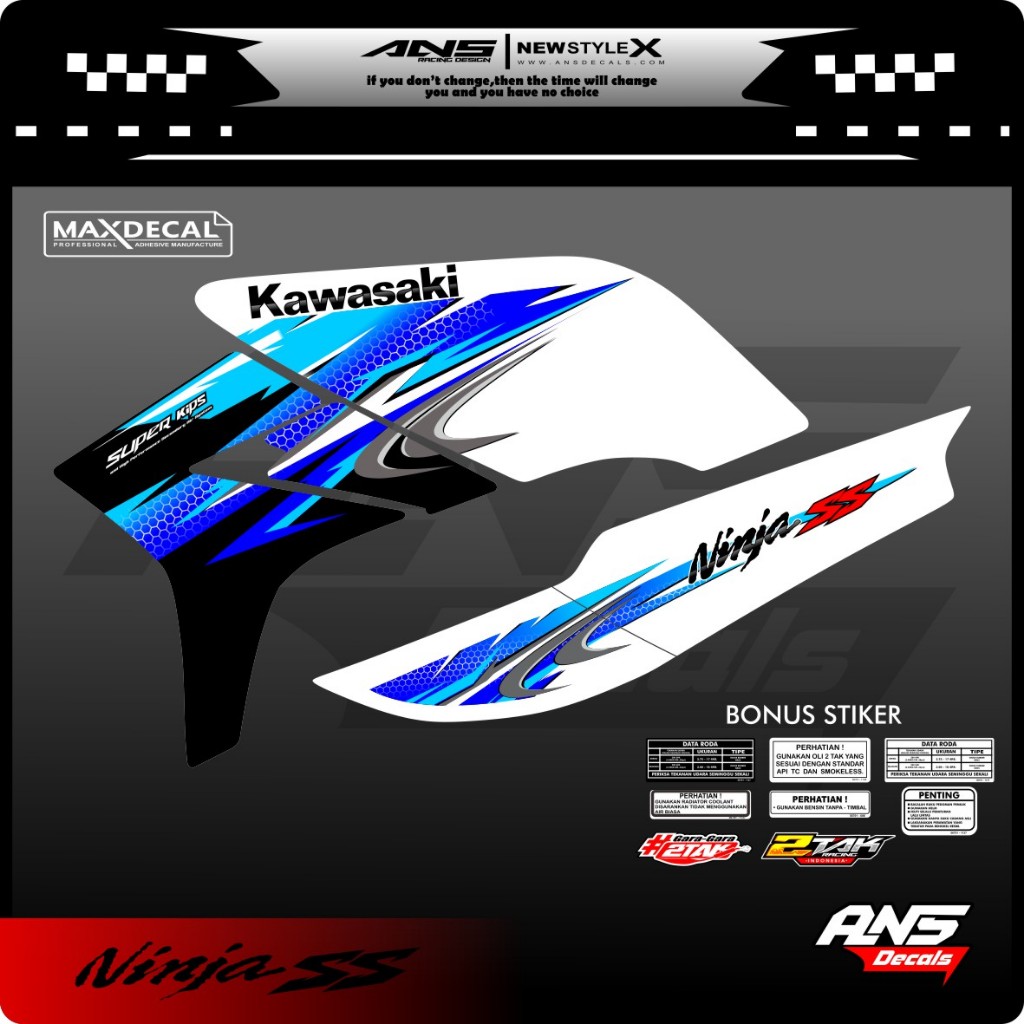 Striping Variasi NINJA SS Transparan Striping Ninja R NINJA SS ORIGINAL STRIPING MOTOR KAWASAKI NINJ