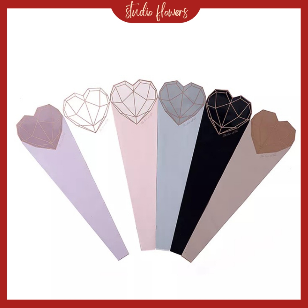 

(20 LEMBAR) Plastik Buket Bunga Diamond Love Wrapping Plastik Mini Buket Plastik Bungkus Bunga SF06